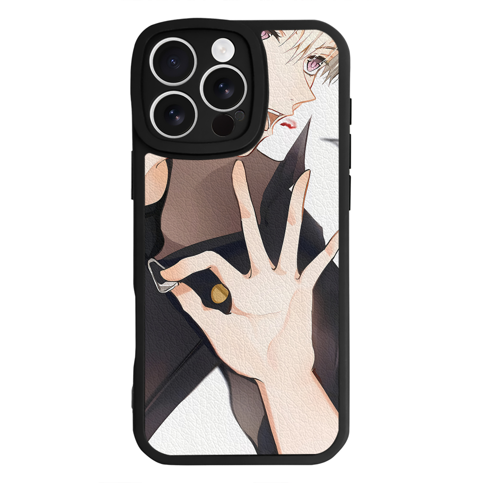 （画像用） 呪術廻戦 Jujutsu Kaisen 【iPhone 16シリーズ対応】シリコンスマホケース（レザー調） 材質：シリコン